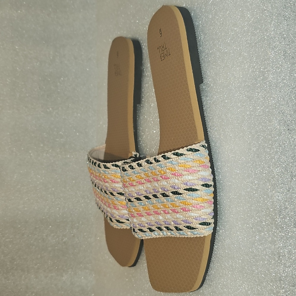 Time and Tru Women's Size 6 Woven Slide New - Picture 4 of 14